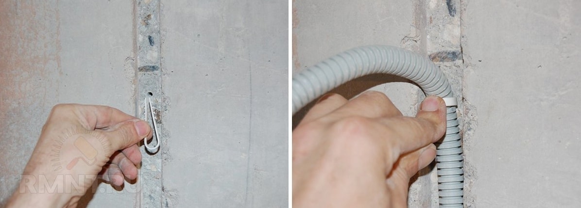 Hur man fäster kabelröret i väggen