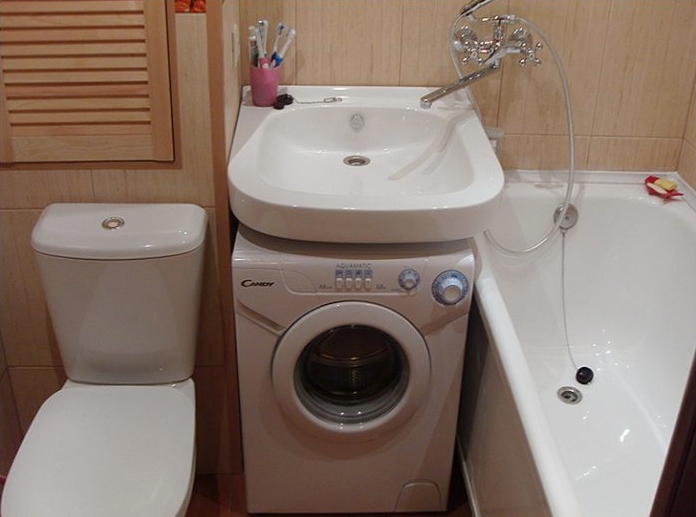 Hur man installerar ett handfat ovanför en tvättmaskin: badrum – frihet